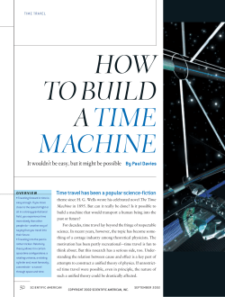 By Paul Davies HOW TO BUILD A TIME MACHINE