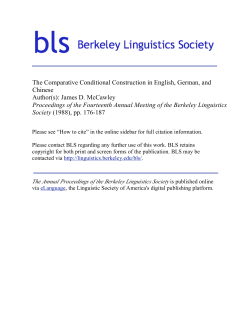 b Berkeley Linguistics Society