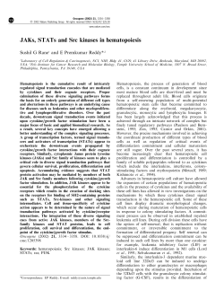 JAKs, STATs and Src kinases in hematopoiesis