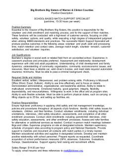 part-time - BBBS Warren County