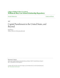 Capital Punishment in the United States, and Beyond