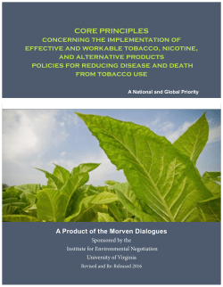 CORE PRINCIPLES concerning the implementation of effective and