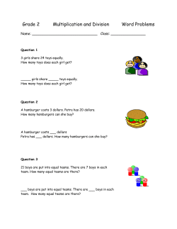 Multiplication and division word problems grade 2