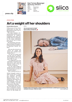 Art a weight off her shoulders