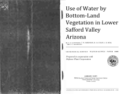 Use of Water by Bottom-Land Vegetation in Lower Safford Valley