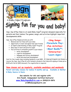 Baby Signs&reg; Play Class - Mother and Baby Source