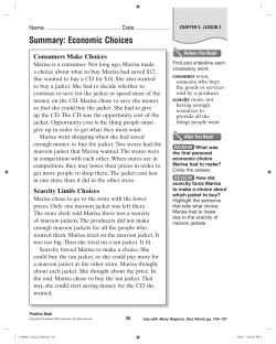 Summary: Economic Choices