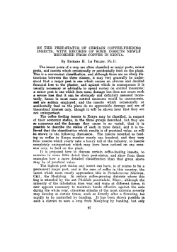 ON THE PEST&middot;STATUS OF CERTAIN COFFEE