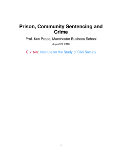 Prison, Community Sentencing and Crime