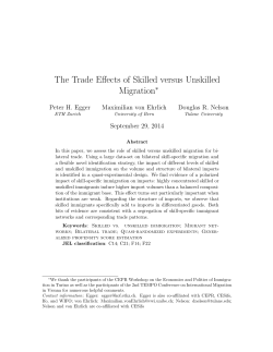The Trade Effects of Skilled versus Unskilled Migration