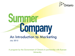 An Introduction to Marketing