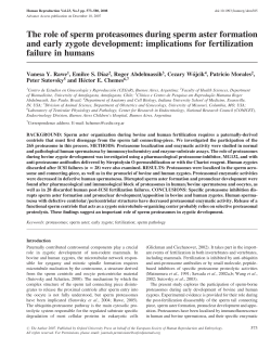 The role of sperm proteasomes during sperm aster formation and