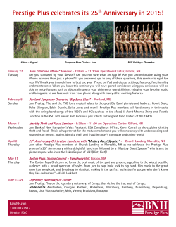 Prestige Plus celebrates its 25th Anniversary in 2015!