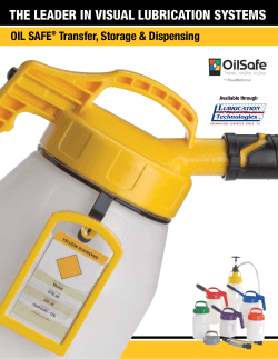 Oil Safe&reg; Product Brochure