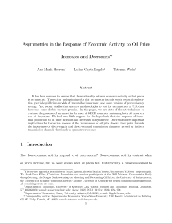 Asymmetries in the Response of Economic Activity to Oil Price