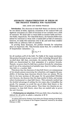 the product formula for valuations