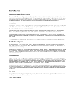 Sports Injuries - Adam Barron MD