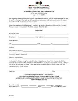 non-profit - Umoja 2016 Festival