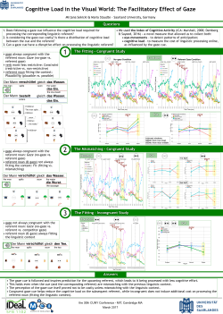 Cognitive Load in the Visual World: The Facilitatory Effect of Gaze