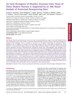 An Early Divergence of KhoeSan Ancestors from