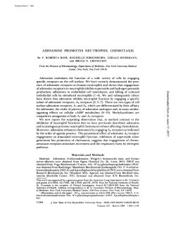 ADENOSINE PROMOTES NEUTROPHIL CHEMOTAXIS BY F