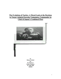 The Controversies of Admiral Isoroku Yamamoto`s Death