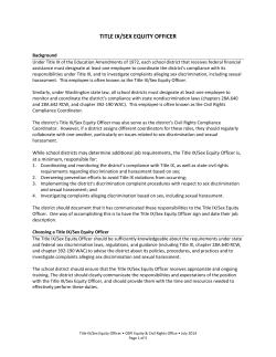 Title IX Officer