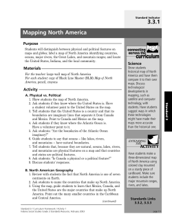 Mapping of North America activity/assessment