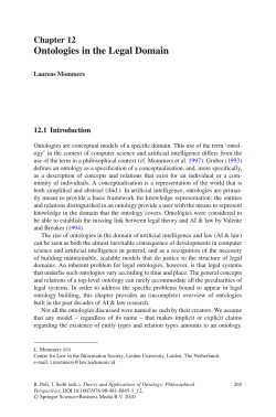 Ontologies in the Legal Domain