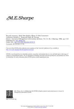 Beyond Accuracy: What Data Quality Means to Data Consumers