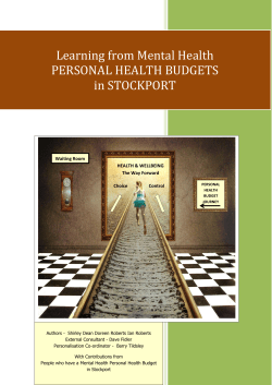 learning from mental health personal health budgets in stockport