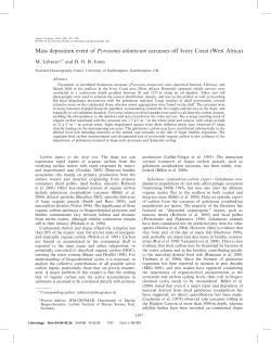 Lebrato, M., and D. O. B. Jones. Mass deposition event of <em
