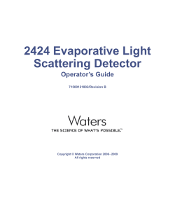 2424 Evaporative Light Scattering Detector Operator`s Guide