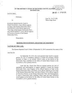 Memorandum Opinion and Entry of Judgment