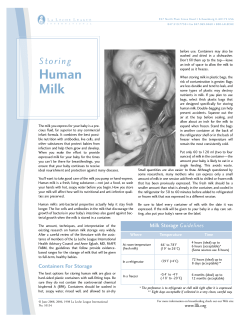 Human Milk - La Leche League MA