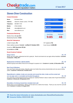 Checkatrade Report - Steven Diver Construction