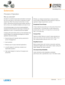 Solenoids - Johnson Electric