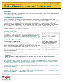 Make Observations and Inferences