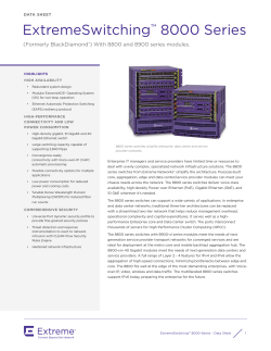 ExtremeSwitching™ 8000 Series