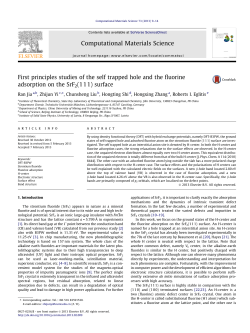 First principles studies of the self trapped hole and the fluorine