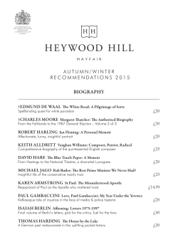 BIOGRAPHY - Heywood Hill