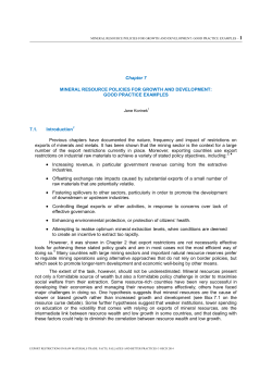 mineral resource policies for growth