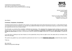 2014 survey - Castle Douglas