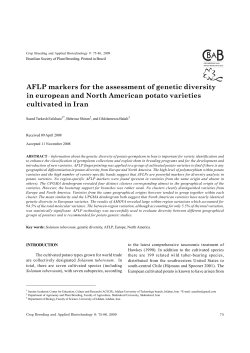 AFLP markers for the assessment of genetic diversity in