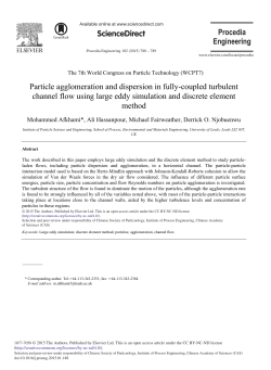 Particle Agglomeration and Dispersion in Fully