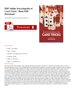 PDF Online Encyclopedia of Card Tricks - Book PDF