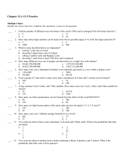 Chapter 13.1-13.3 Practice
