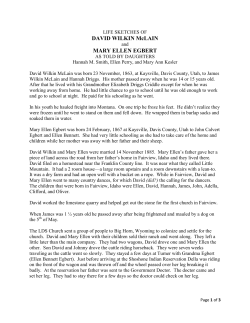 DAVID WILKIN McLAIN MARY ELLEN EGBERT
