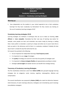 Session 4 Main handout - Centre for Applied English Studies