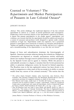 Coerced or Voluntary? The Repartimiento and Market Participation